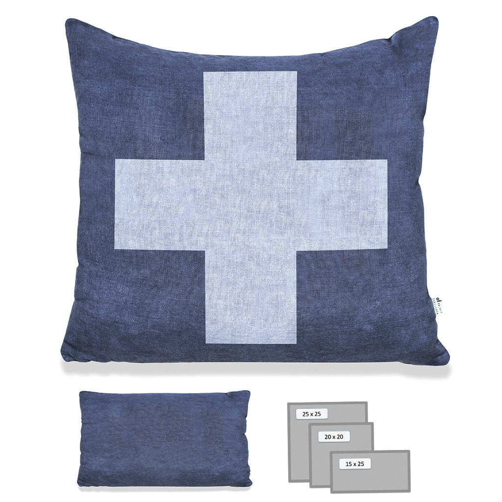 Swiss Cross in Blue