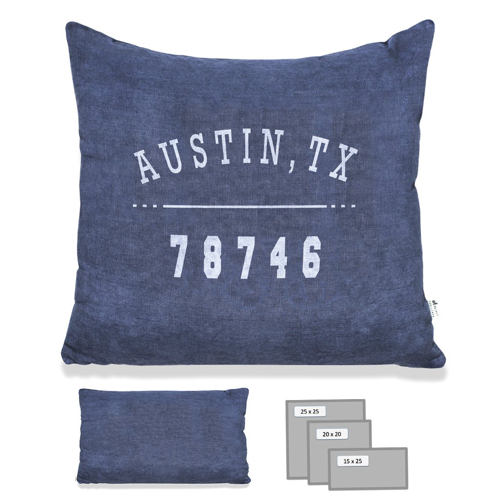 Austin Pillow in Heavy Metal Blue