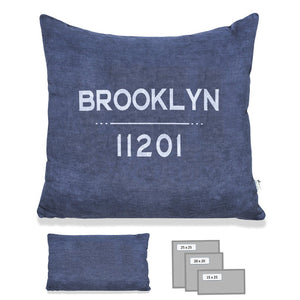 Brooklyn Pillow in Heavy Metal Blue