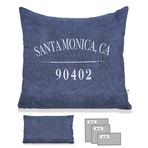 Santa Monica Pillow in Heavy Metal Blue