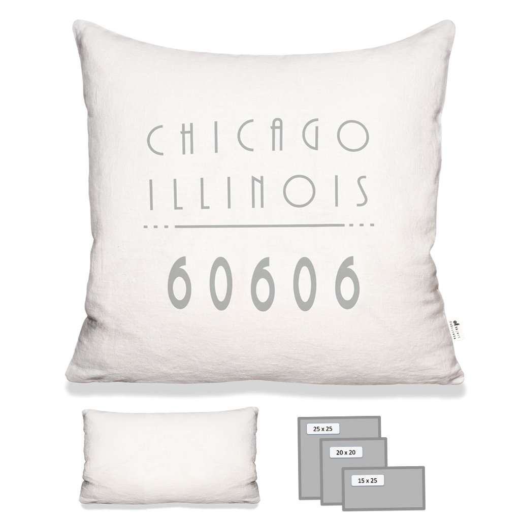 Chicago Pillow in White