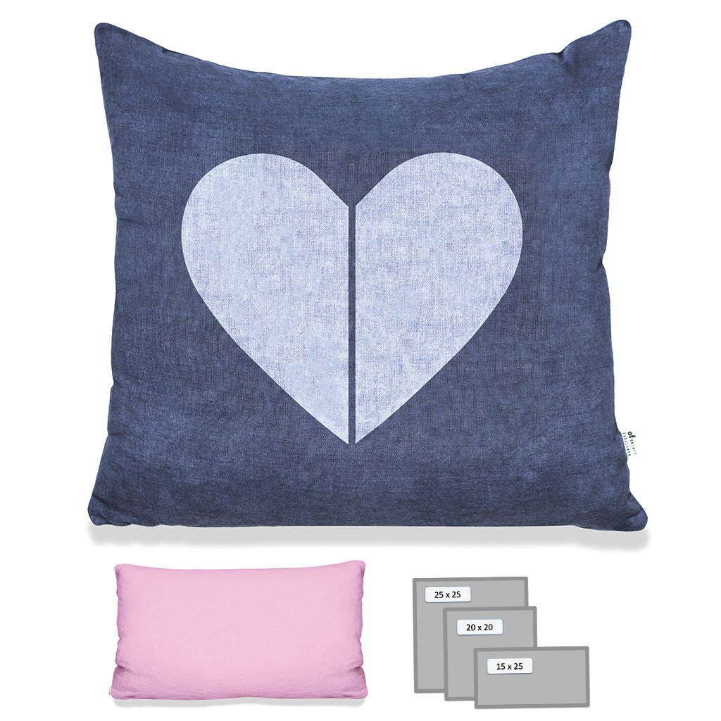 SPLIT HEART - Heavy Metal Blue Pillow