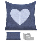 SPLIT HEART - Heavy Metal Blue Pillow