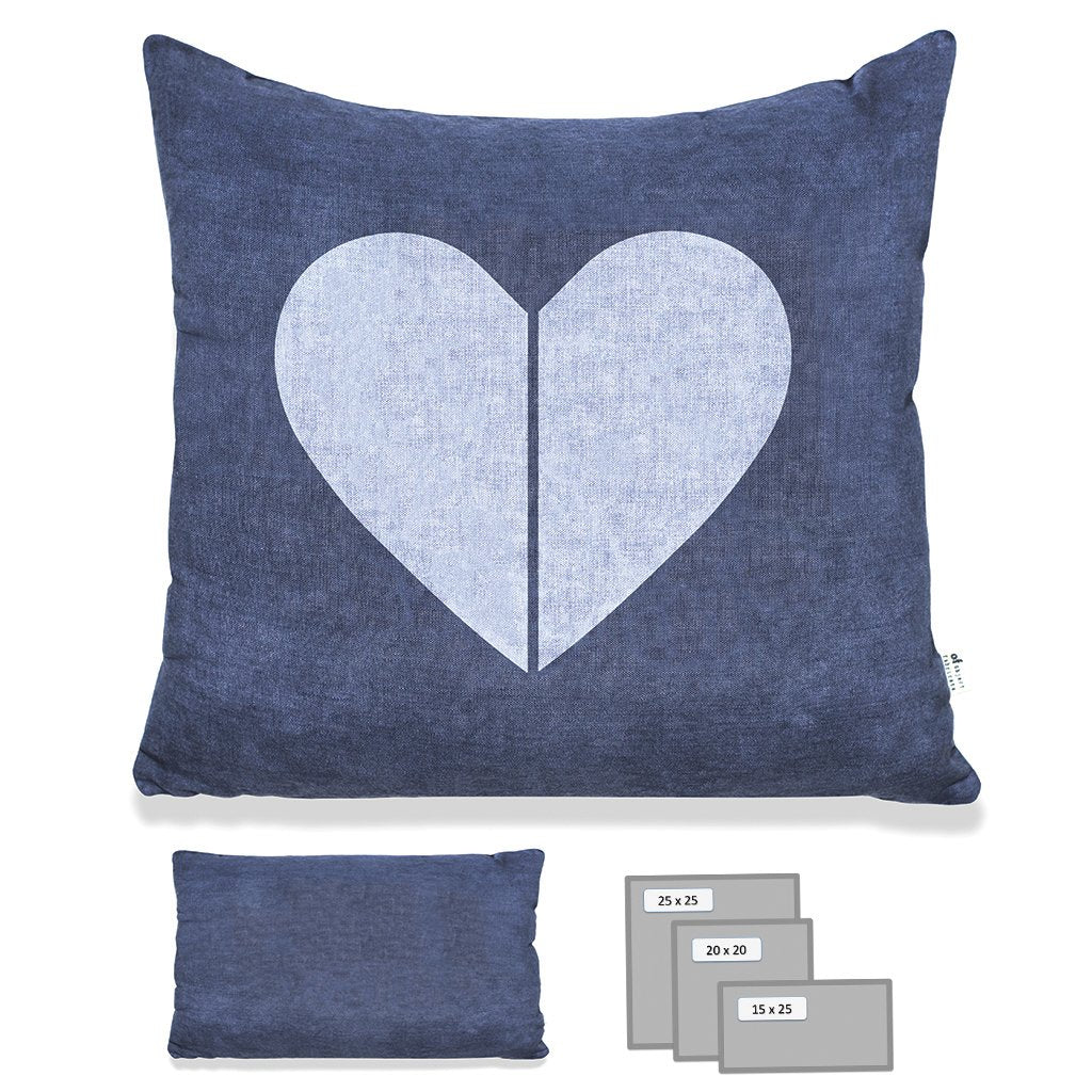 SPLIT HEART - Heavy Metal Blue Pillow