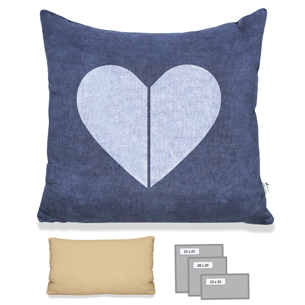 SPLIT HEART - Heavy Metal Blue Pillow