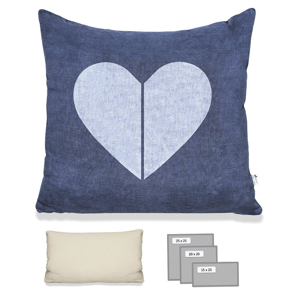 SPLIT HEART - Heavy Metal Blue Pillow
