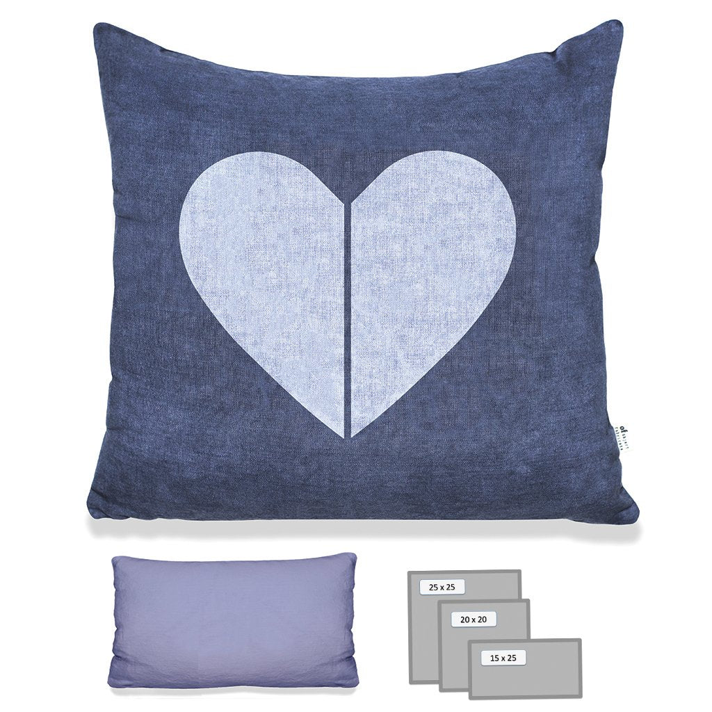 SPLIT HEART - Heavy Metal Blue Pillow