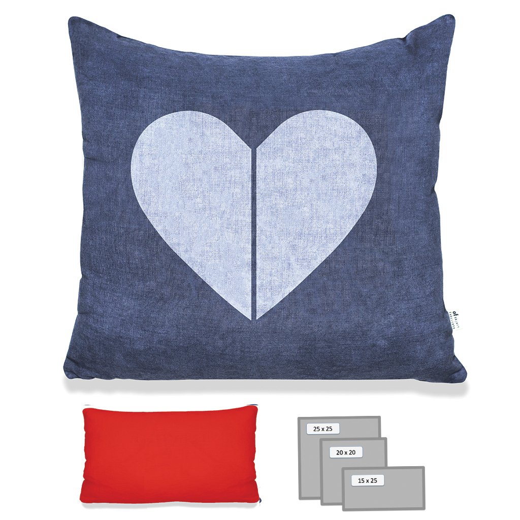 SPLIT HEART - Heavy Metal Blue Pillow