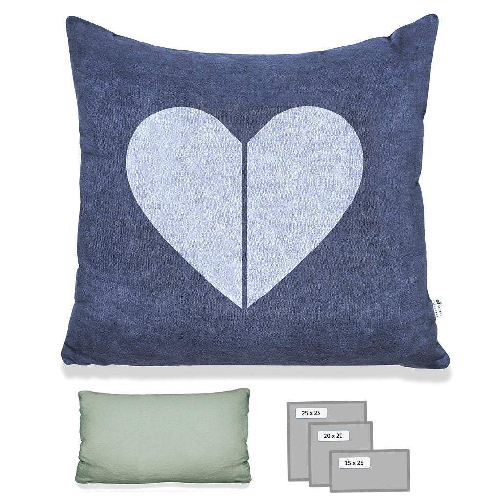 SPLIT HEART - Heavy Metal Blue Pillow