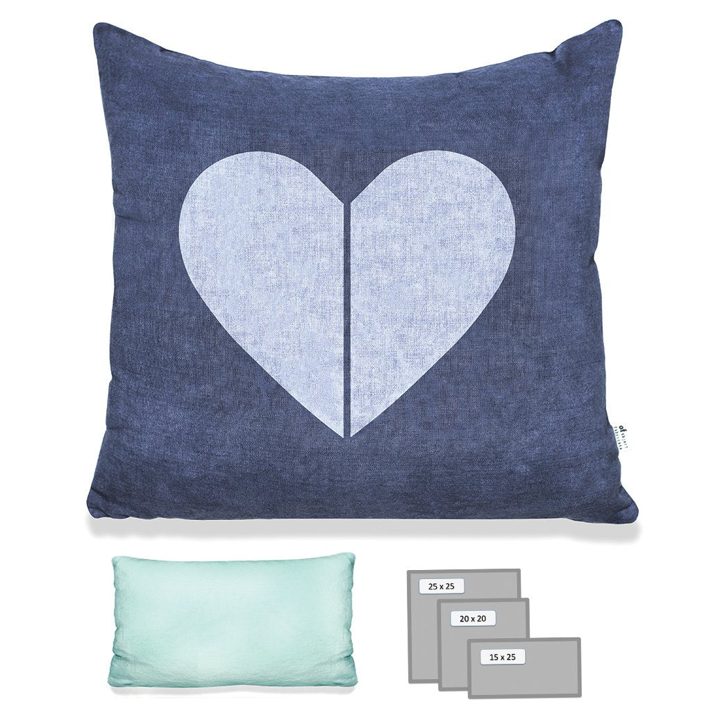 SPLIT HEART - Heavy Metal Blue Pillow