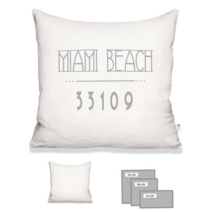 Miami Beach Pillow in White