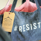 Linen Tote Bag - #RESIST