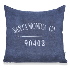 Santa Monica Pillow in Heavy Metal Blue