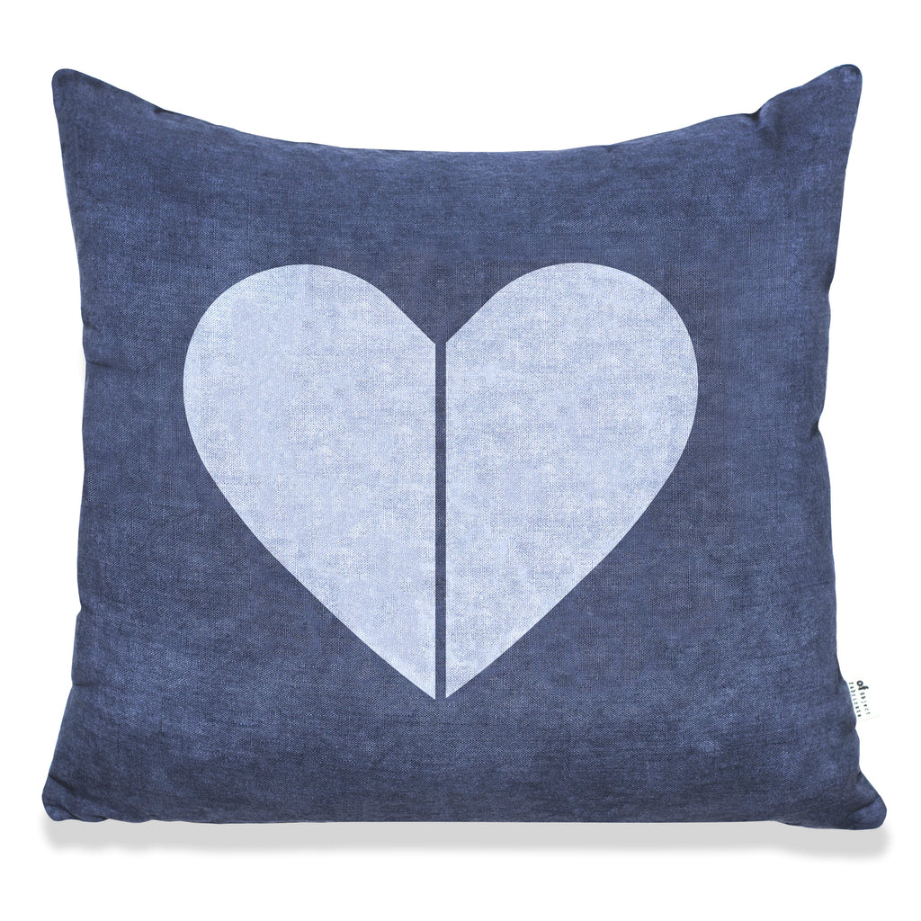 SPLIT HEART - Heavy Metal Blue Pillow