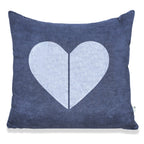 SPLIT HEART - Heavy Metal Blue Pillow