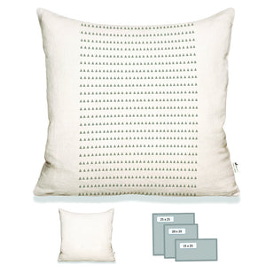 Triangle Mudcloth Inspired Pillow in Ecru