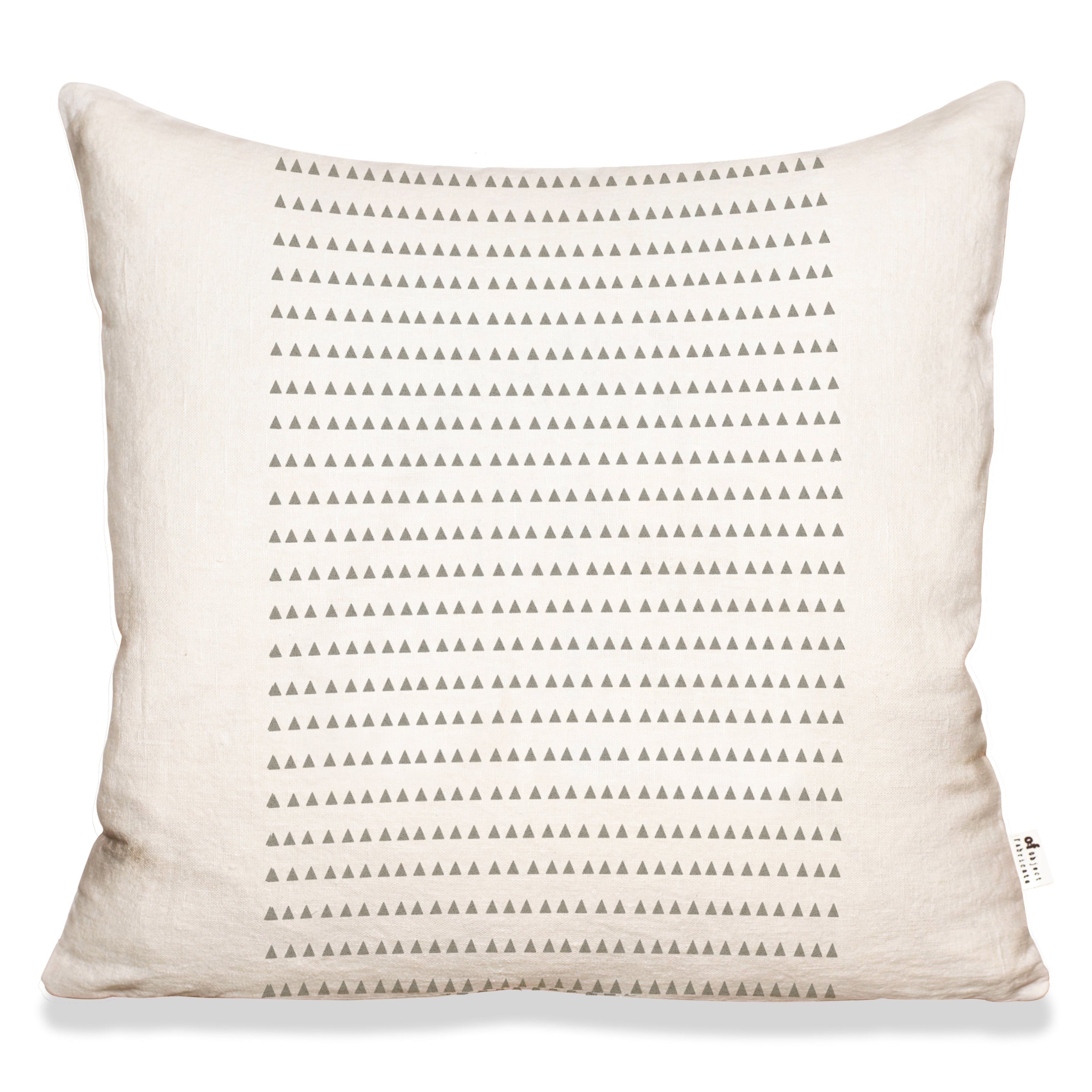 Triangle Mudcloth Inspired Pillow in Ecru