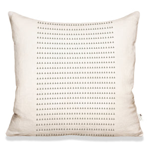 Triangle Mudcloth Inspired Pillow in Ecru