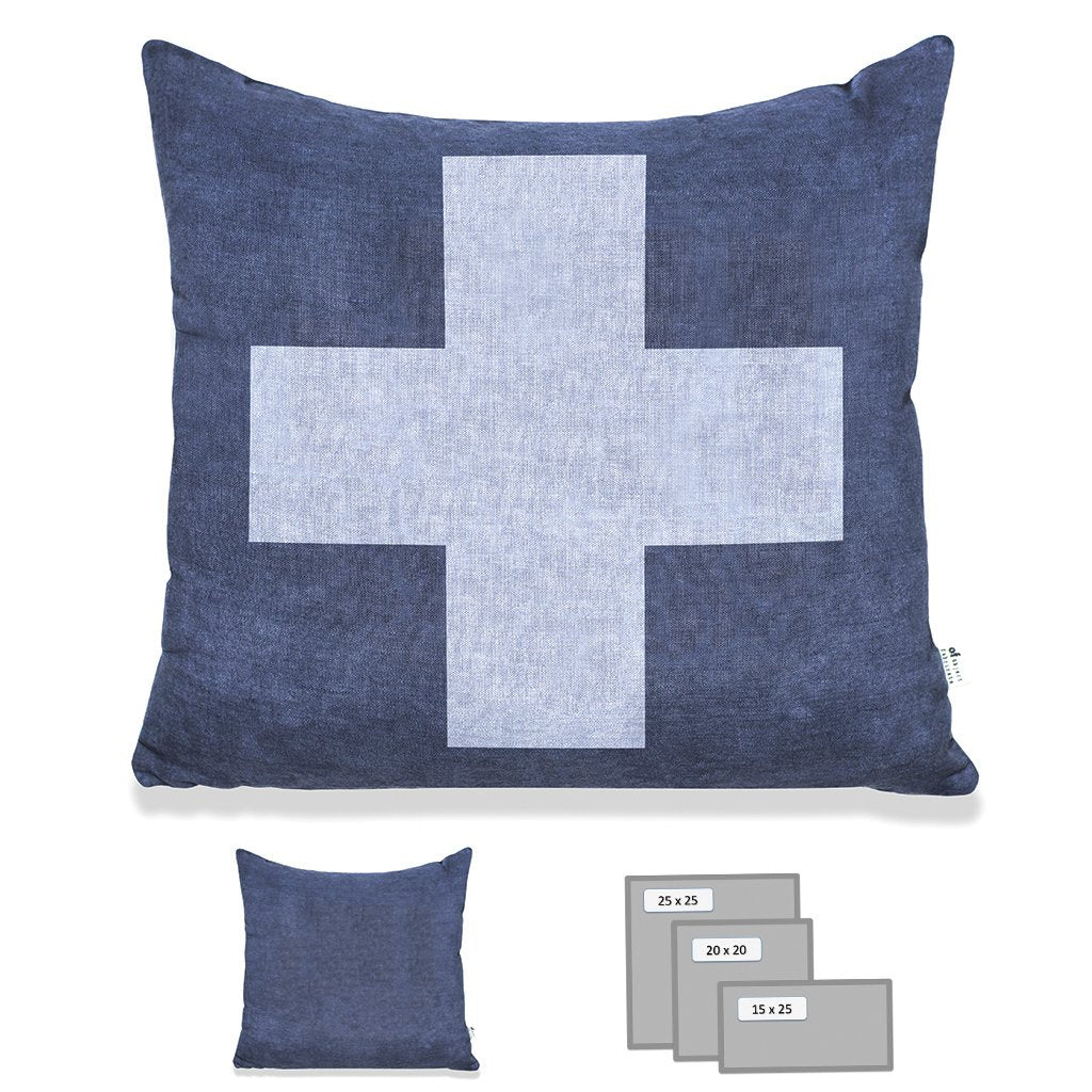 Swiss Cross in Blue