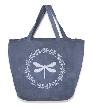 Dragonfly Tote Bag in Heavy Metal Blue