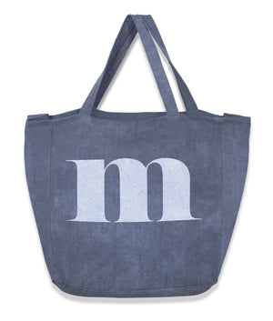 Monogram Tote Bag in Heavy Metal Blue