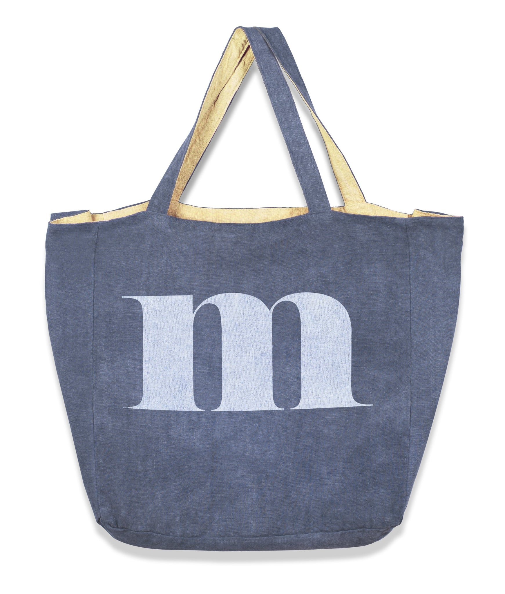 Monogram Tote Bag in Heavy Metal Blue