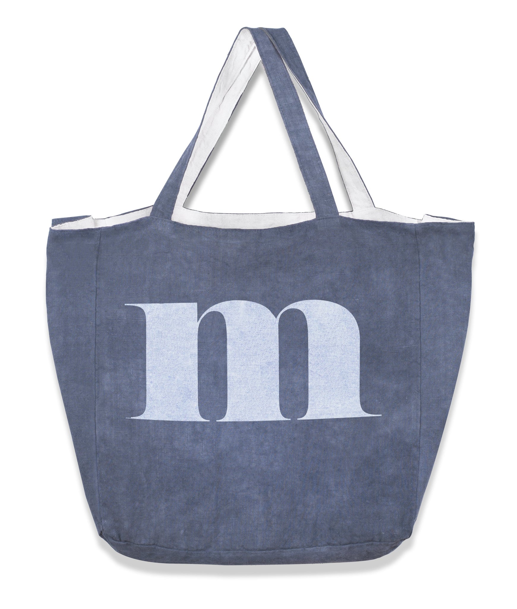 Monogram Tote Bag in Heavy Metal Blue