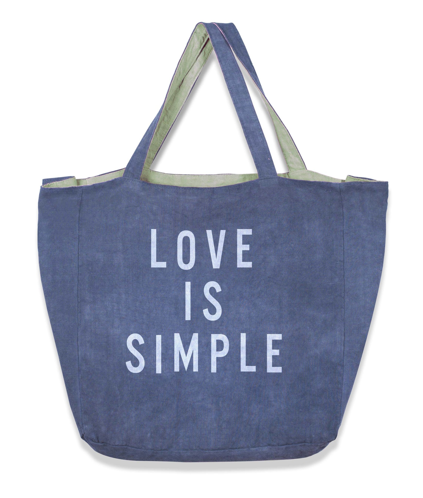 LOVE IS SIMPLE - Heavy Metal Blue Tote Bag