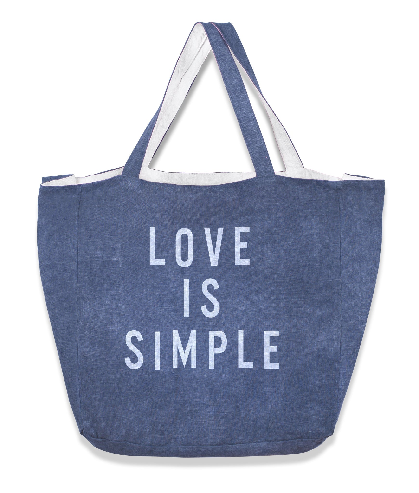 LOVE IS SIMPLE - Heavy Metal Blue Tote Bag