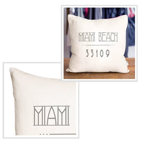 Miami Beach Pillow in Ecru