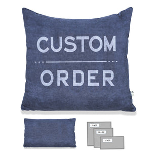 Custom Order Pillow in Heavy Metal Blue