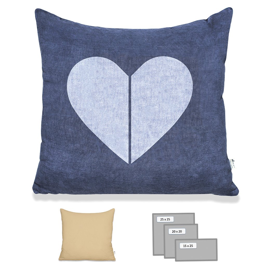 SPLIT HEART - Heavy Metal Blue Pillow