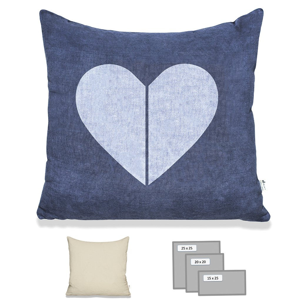 SPLIT HEART - Heavy Metal Blue Pillow