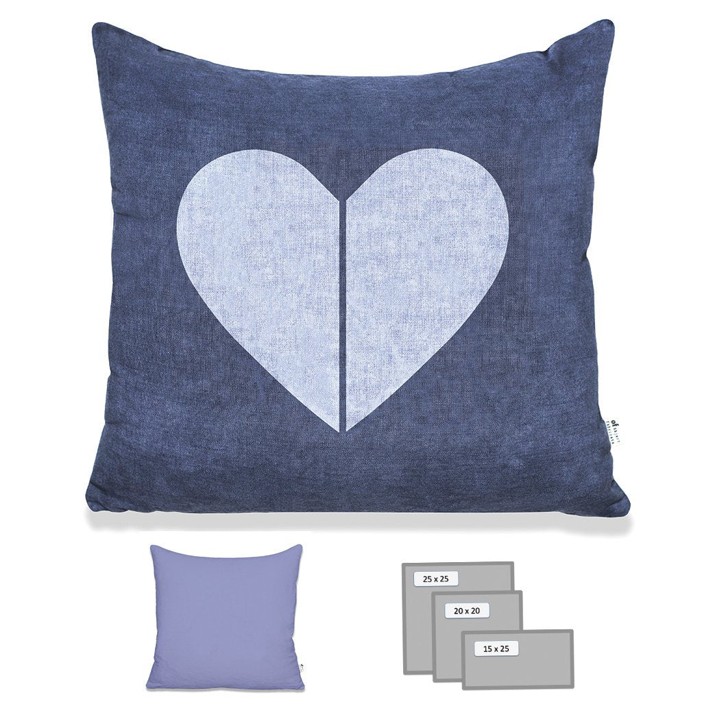SPLIT HEART - Heavy Metal Blue Pillow