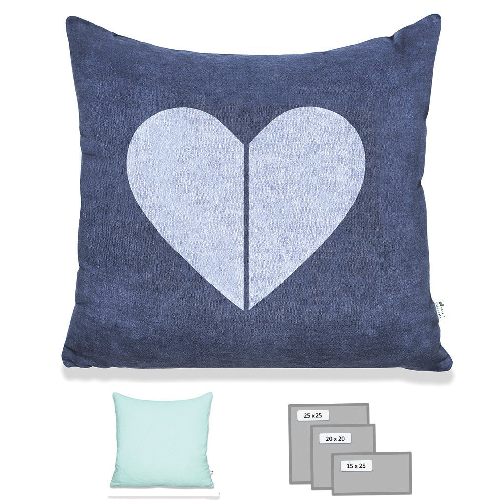 SPLIT HEART - Heavy Metal Blue Pillow