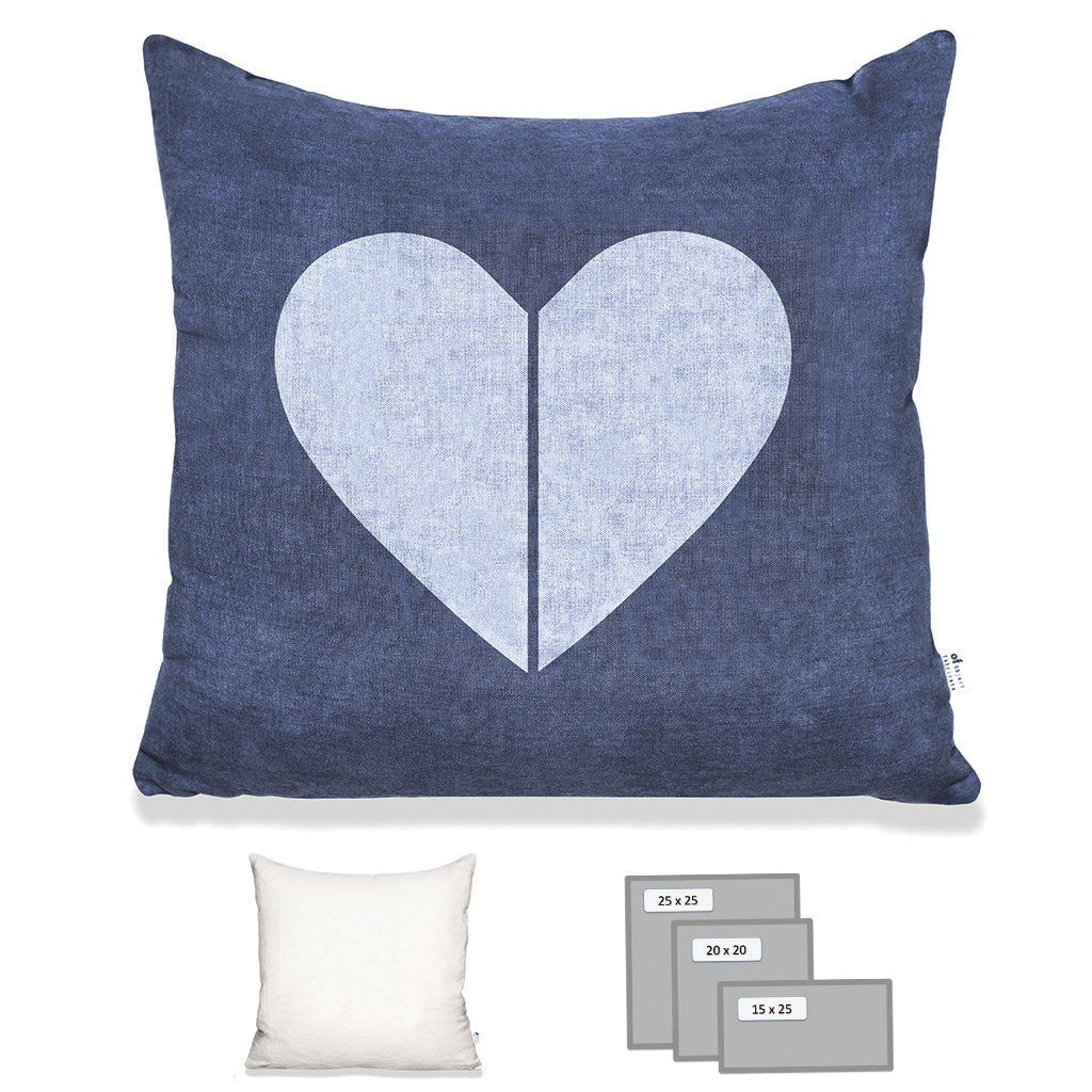 SPLIT HEART - Heavy Metal Blue Pillow
