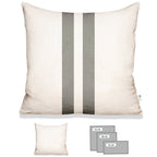 Striped Pillow in Ecru