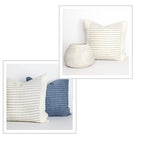 Triangle Mudcloth Inspired Pillow in Ecru